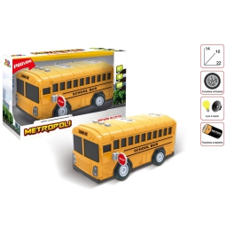 SCUOLA BUS 22CM METROPOLILUCI E SUONI A FRIZIONE