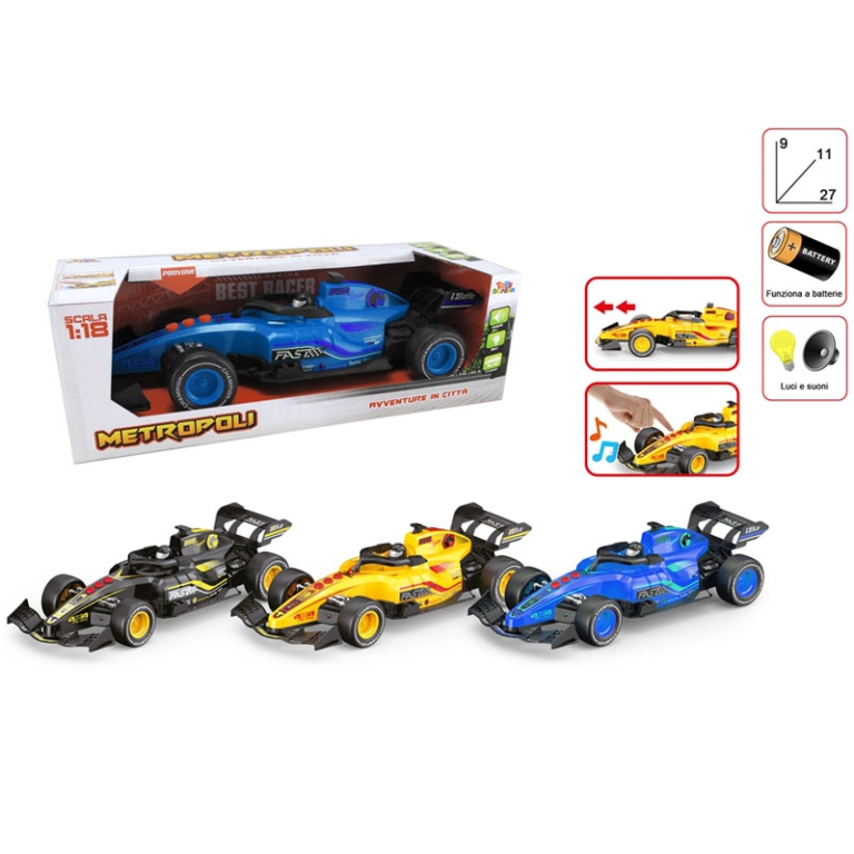 AUTO F1 27CM METROPOLI   LUCI E SUONI