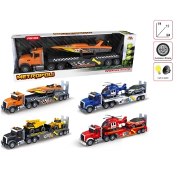 CAMION C/RIMORCHIO C/LUCI E SUONI 56CM METROPOLI