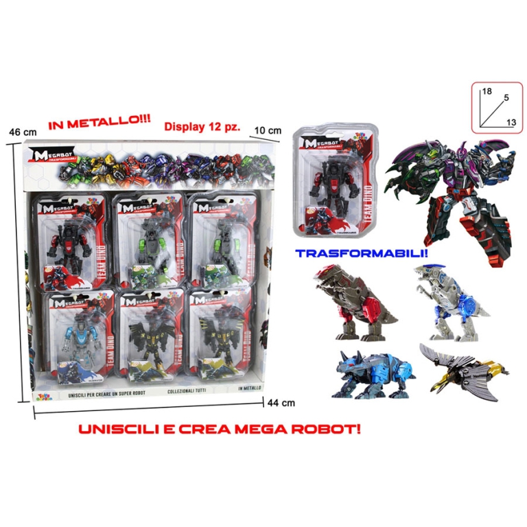 ROBOT MEGABOAT DINOSAURI 10CM