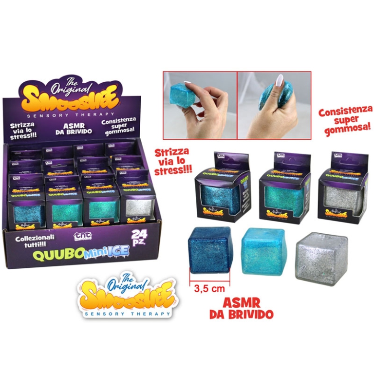 SQUISHY CUBO ICE 3,5CM 24PZ IN EXPO