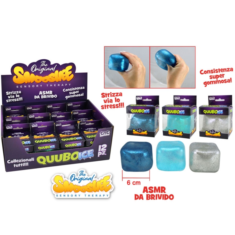 SQUISHY CUBO ICE 6CM 12PZ IN EXPO