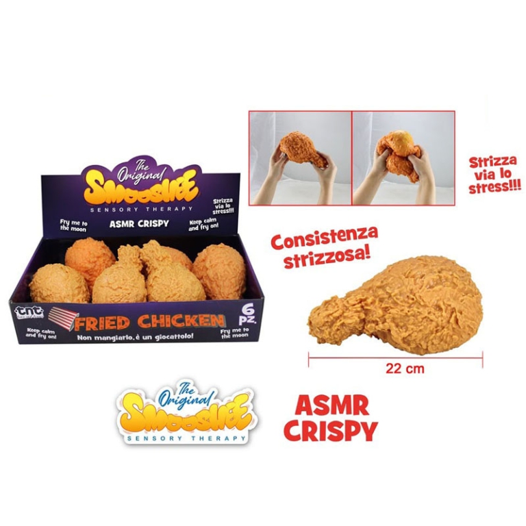 SQUISHY POLLO FRITTO XXL 22CM 6PZ IN EXPO