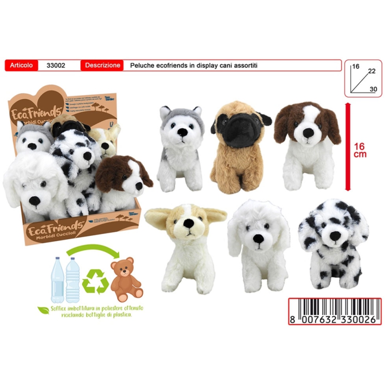 PELUCHE CANI 16CM