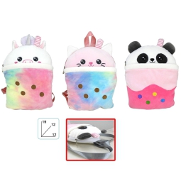 ZAINETTO PELUCHE CON ZIP BUBBLE TEA ASSORTITO