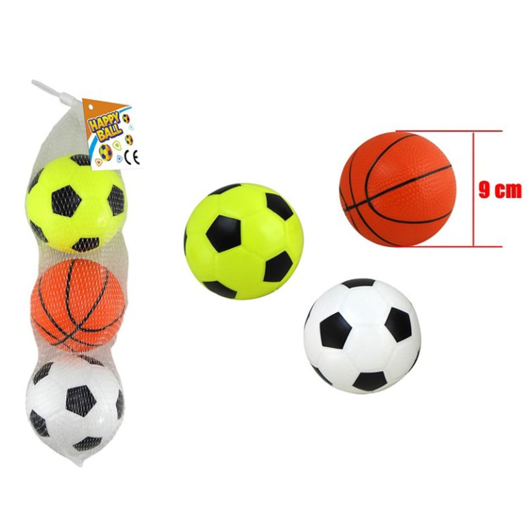 PALLINE COLORATE 3PZ 9CM IN RETE