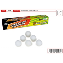 PALLINE PING PONG 4CM 6PZ PONG 6PZ