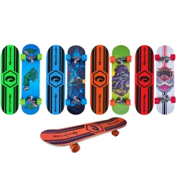 SKATEBOARD IN LEGNO 80CM COLORI ASSORTITI
