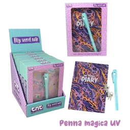 DIARIO SEGRETO CON LUCCHETTO E PENNA MAGICA UV
