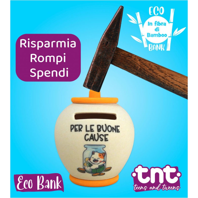 SALVADANAIO FIBRA DI BAMBU 14CM 6PZ IN EXPO 3
