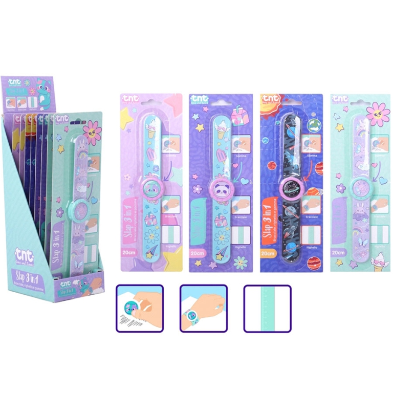 BRACCIALETTO SLAP CON GOMMA E RIGHELLO