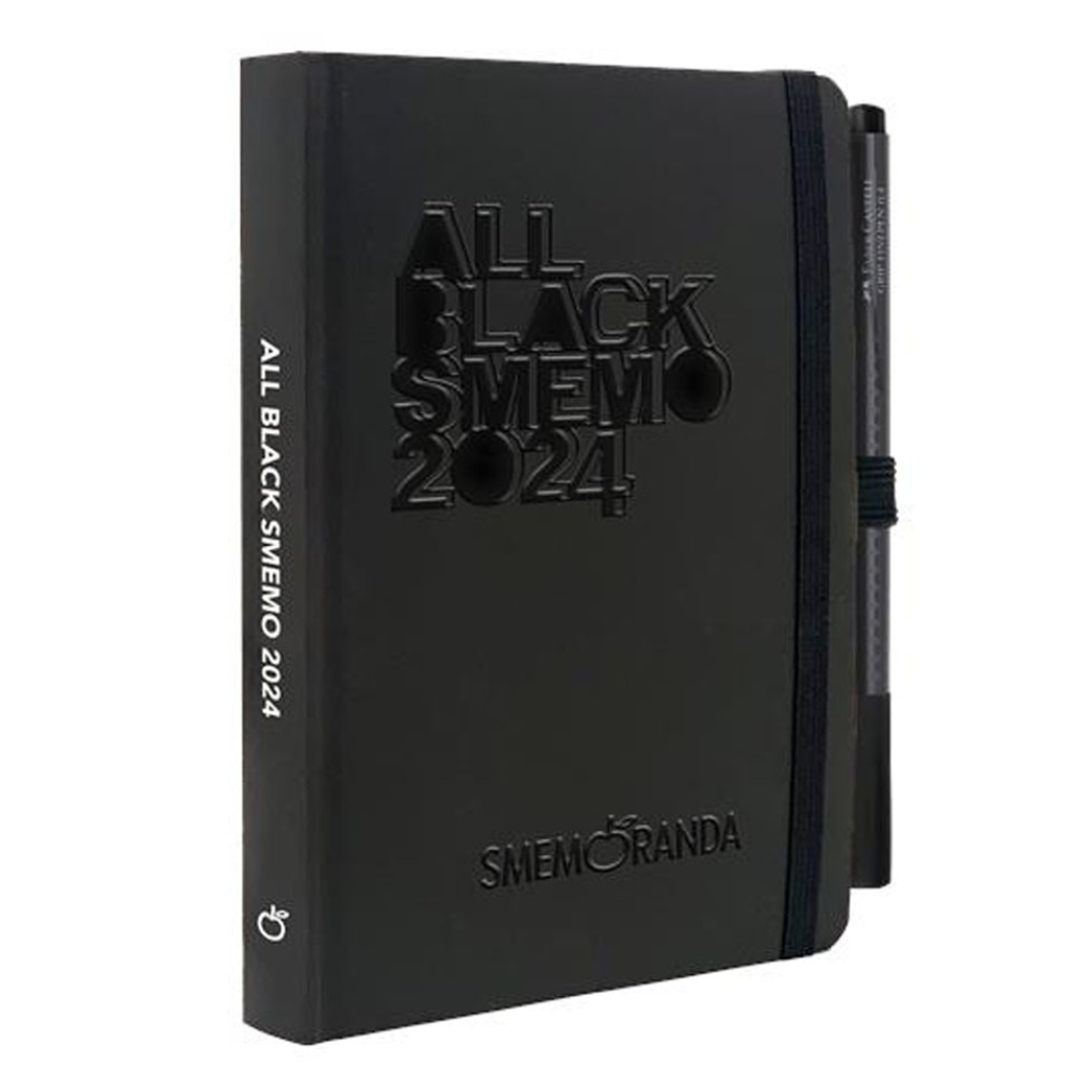 ALL BLACK SMEMO 2024 12X16 GIORNALIERA 12 MESI: vendita ingrosso con  consegna veloce