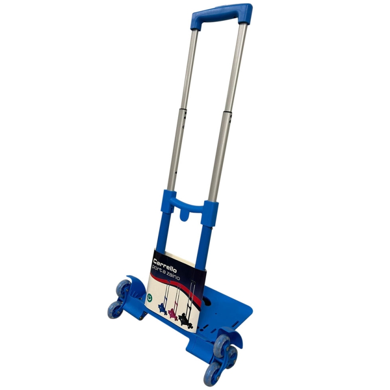 TROLLEY PORTAZAINO       3 RUOTE BLU UNIVERSALE