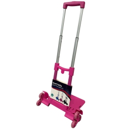 TROLLEY PORTAZAINO       3 RUOTE ROSA UNIVERSALE