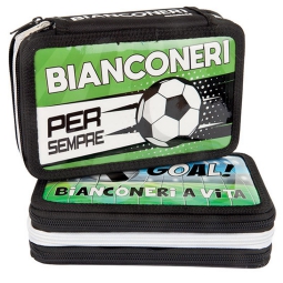 ASTUCCIO 3 ZIP BIANCONERO