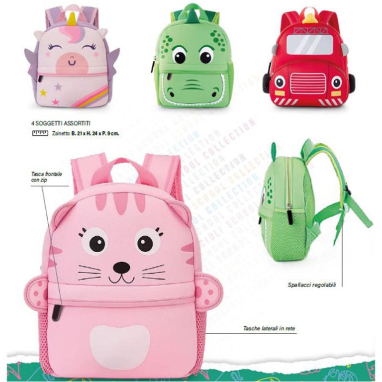 ZAINETTO SACCUCCIOLI BABY BAG 32X21X8CM ANIMALI 5