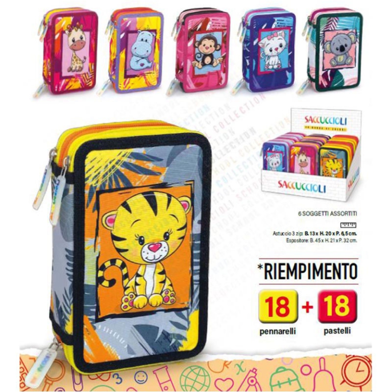 ASTUCCIO 3 ZIP 13X20X6,5 PUPPIES 3