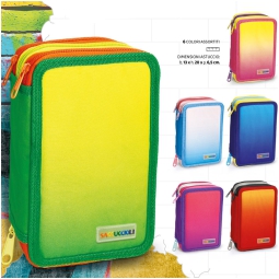 ASTUCCIO 3 ZIP 13X20X6,5  BI COLOR