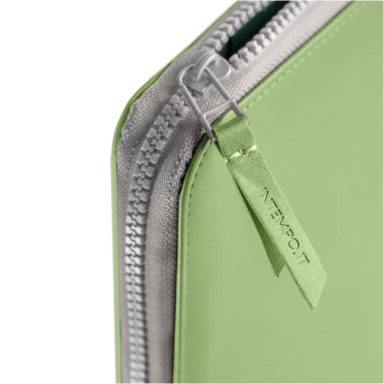 PORTABLOCCO DOX CON ZIP  ECOPELLE ACQUA MARINA 3