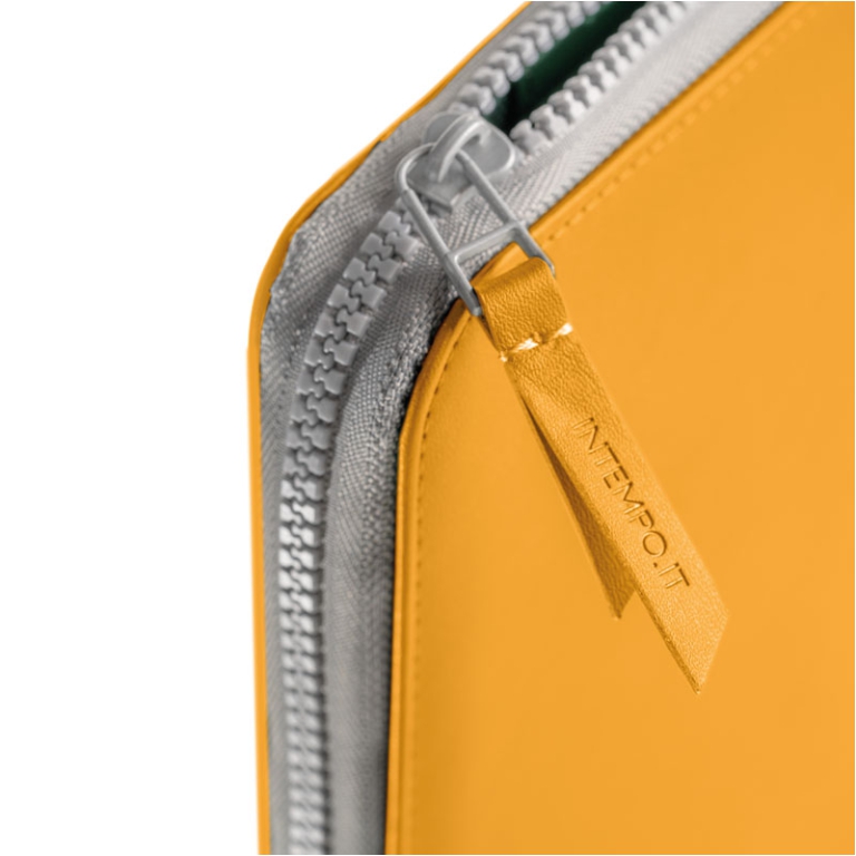 PORTABLOCCO DOX CON ZIP  ECOPELLE ARANCIO 3