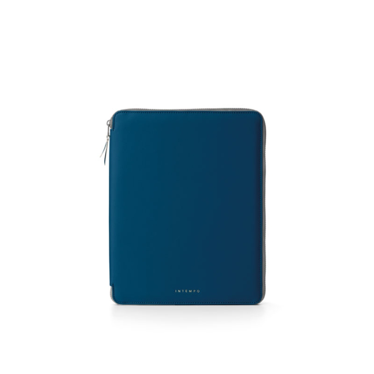 PORTABLOCCO DOX CON ZIP  ECOPELLE BLU 5
