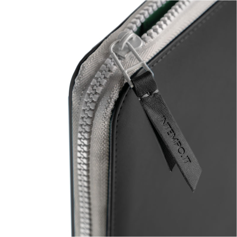 PORTABLOCCO DOX CON ZIP  ECOPELLE NERO 3