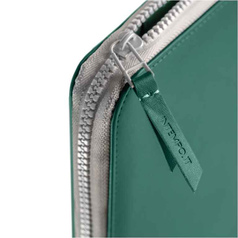 PORTABLOCCO DOX CON ZIP  ECOPELLE VERDE 3