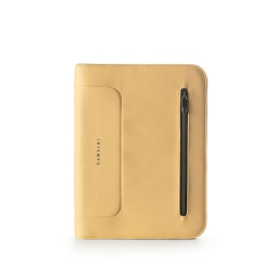 PORTABLOCCO A4 CON ZIP   ECOPELLE GIALLO