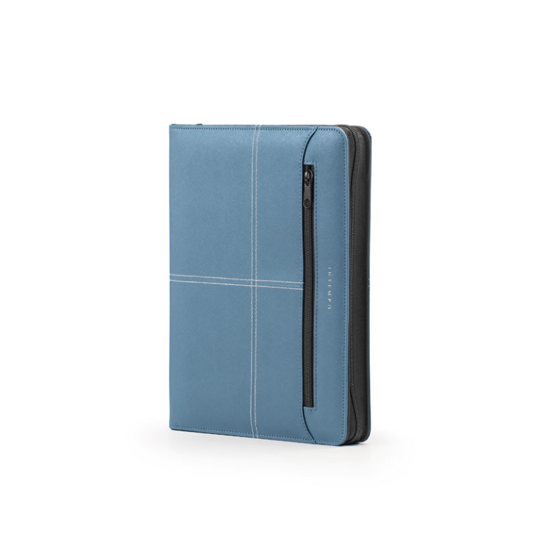 PORTABLOCCO NEW CLASSIC  CON ZIP ECOPELLE AZZURRO 3