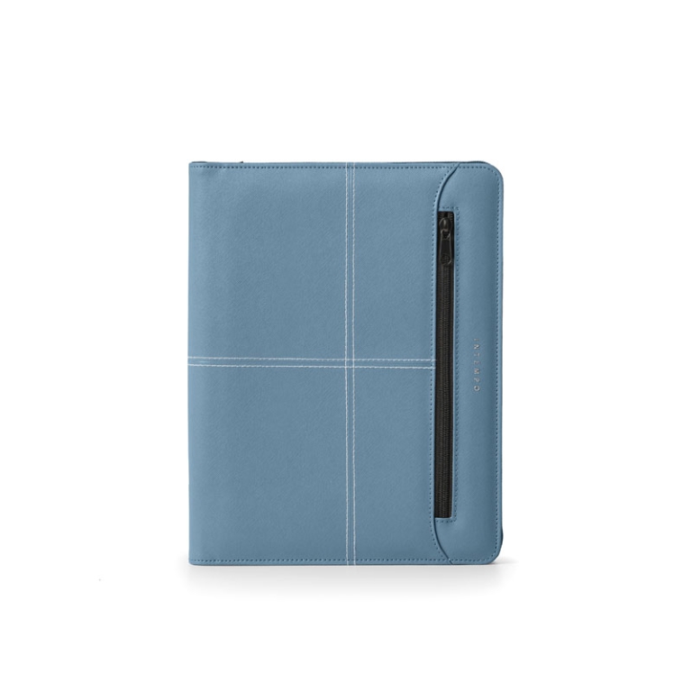 PORTABLOCCO NEW CLASSIC  CON ZIP ECOPELLE AZZURRO 5