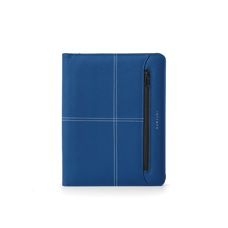 PORTABLOCCO NEW CLASSIC  CON ZIP ECOPELLE BLU 5