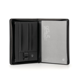 PORTABLOCCO NEW CLASSIC  CON ZIP ECOPELLE NERO