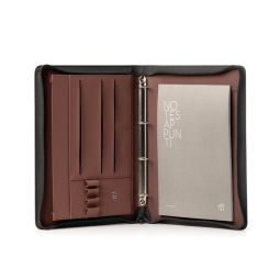 PORTABLOCCO NEW CLASSIC  ANELLI ECOPELLE MARRONE