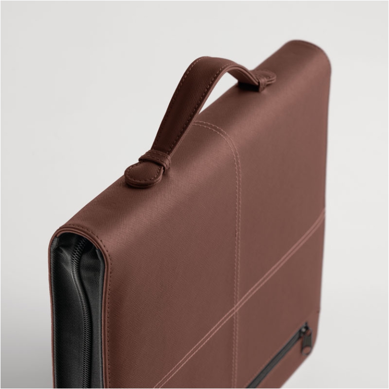 PORTABLOCCO NEW CLASSIC  ANELLI ECOPELLE MARRONE 2