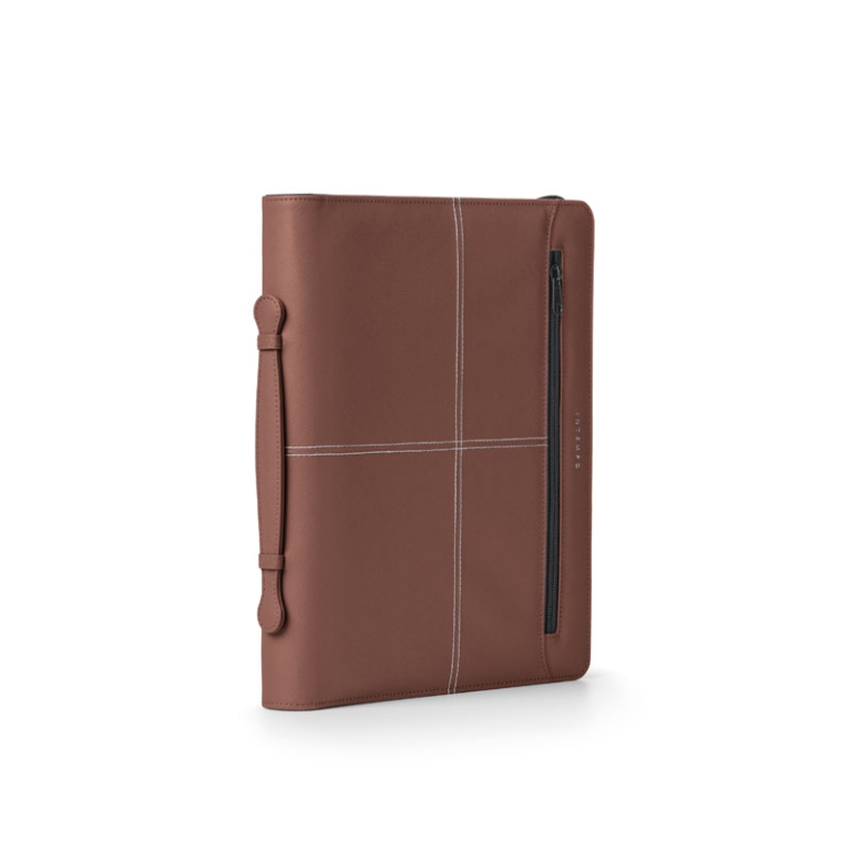 PORTABLOCCO NEW CLASSIC  ANELLI ECOPELLE MARRONE 3