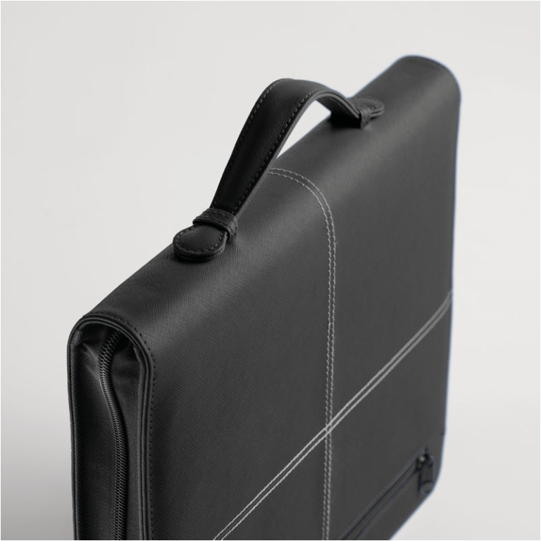 PORTABLOCCO NEW CLASSIC  CON ANELLI ECOPELLE NERO 2