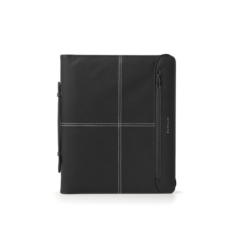 PORTABLOCCO NEW CLASSIC  CON ANELLI ECOPELLE NERO 5