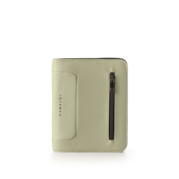 PORTABLOCCO A5 CON ZIP   ECOPELLE SALVIA