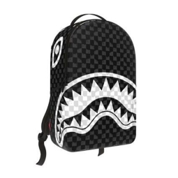 ZAINO SPRAYGROUND BLACK  AND WHITE DRIP CHECK