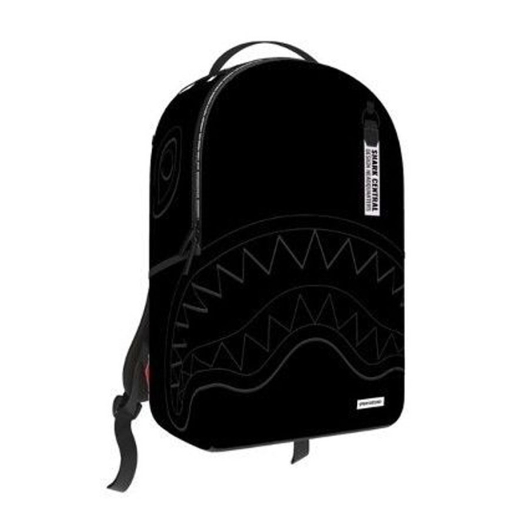 ZAINO SPRAYGROUND SHARK  CENTRAL BLACK EMBROIDERED