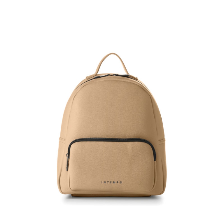 ZAINETTO DONNA ECOPELLE  MINI BEIGE 26X32X14CM
