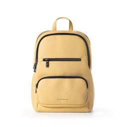 ZAINETTO DONNA ECOPELLE  SMALL GIALLO 28X40X14CM
