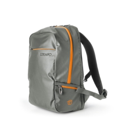 ZAINO BLACKOUT TELA CERATA GRIGIO-ARANCIO