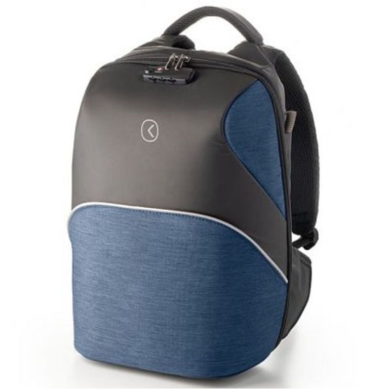 ZAINO TEKNIKO EXPAND PORTA USB ANTIFURTO BLU 2