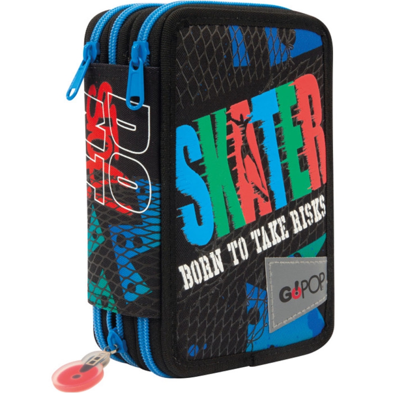 GOPOP ASTUCCIO 3 ZIP     19X13X6 SKATER