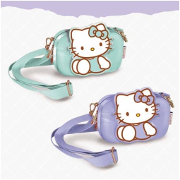 BORSETTA A GUSCIO 18X12X6,5CM ECOPELLE HELLO KITTY