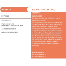 BEYOU AGENDA BIGIORNALIERA UNI 12 MESI DATATA