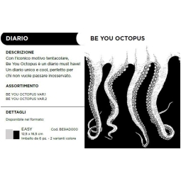BEYOU AGENDA OCTOPUS     EASY 12,5X16,5CM