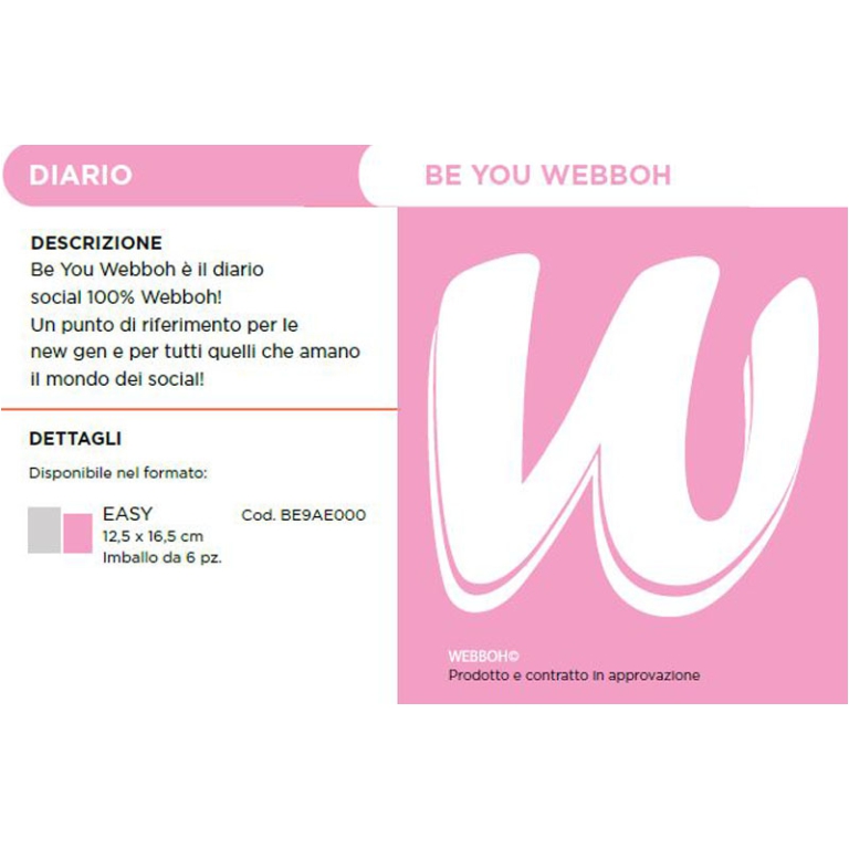 BEYOU AGENDA WEBBOH      EASY 12,5X16,5CM