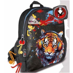 GOPOP ZAINETTO 25,5X34,5X11,5CM TIGER BEATS